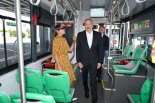 President Ilham Aliyev, First Lady Mehriban Aliyeva view new electric buses and inspect reconstruction progress of railway infrastructure in Nakhchivan (PHOTO/VIDEO)