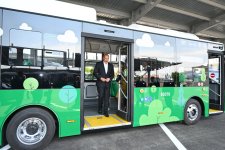 President Ilham Aliyev, First Lady Mehriban Aliyeva view new electric buses and inspect reconstruction progress of railway infrastructure in Nakhchivan (PHOTO/VIDEO)