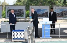 President Ilham Aliyev lays foundation stone of social housing complex in Nakhchivan city (PHOTO)