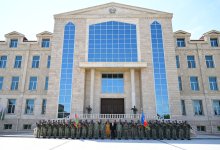 President Ilham Aliyev, First Lady Mehriban Aliyeva attend ceremony to present Battle Flags to newly established commando military units of Separate Combined Arms Army (PHOTO)