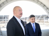 President Ilham Aliyev, First Lady Mehriban Aliyeva inspect construction progress of “Shams 1” and “Garbi Ufug” solar power plants in Nakhchivan (PHOTO/VIDEO)