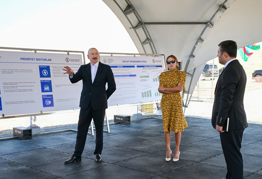 President Ilham Aliyev, First Lady Mehriban Aliyeva attend groundbreaking ceremony for Nakhchivan Industrial Park (PHOTO/VIDEO)