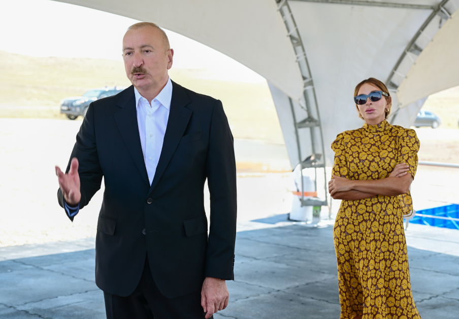President Ilham Aliyev, First Lady Mehriban Aliyeva attend groundbreaking ceremony for Nakhchivan Industrial Park (PHOTO/VIDEO)
