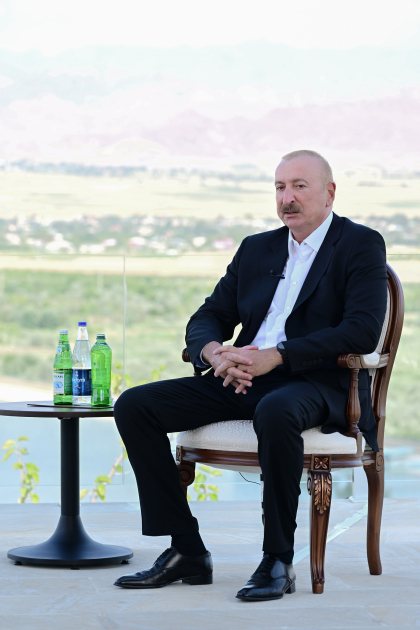 President Ilham Aliyev gives interview to Azerbaijan Television in Nakhchivan (PHOTO/VIDEO)