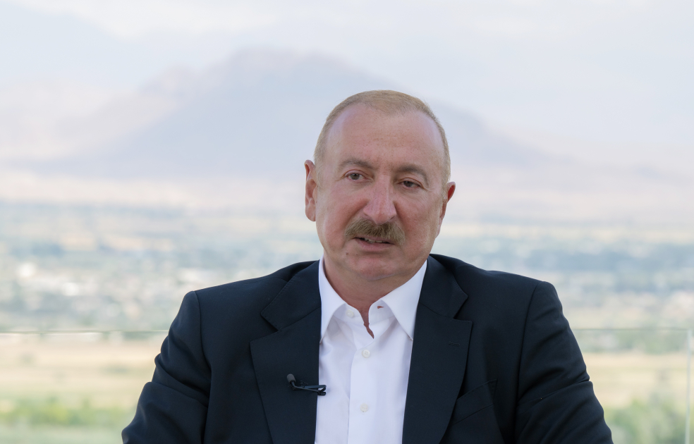 President Ilham Aliyev gives interview to Azerbaijan Television in Nakhchivan (PHOTO/VIDEO)