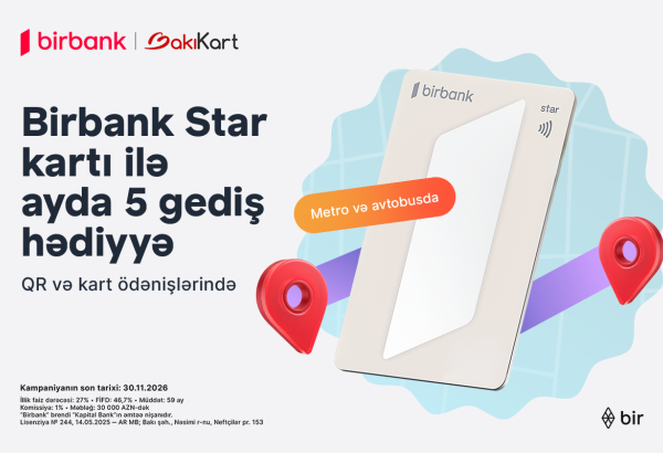 Birbank Star Offers 5 Free Public Transport Trips Every Month