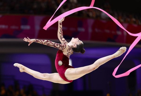 Azerbaijani gymnast competes at World Championships in Frankfurt (PHOTO)