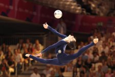 Azerbaijani gymnast competes at World Championships in Frankfurt (PHOTO)