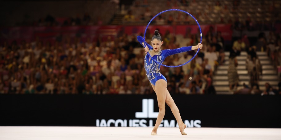 Azerbaijani gymnast competes at World Championships in Frankfurt (PHOTO)
