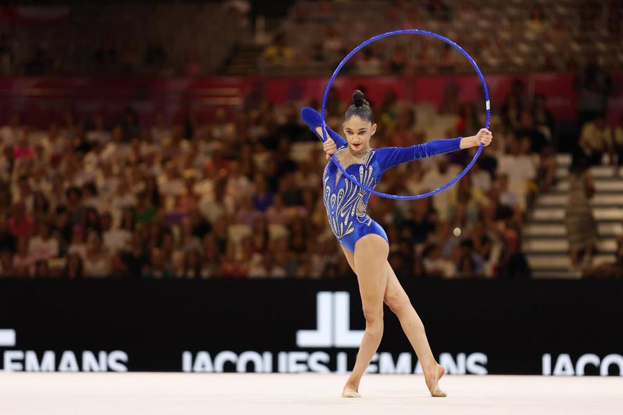 Azerbaijani gymnast competes at World Championships in Frankfurt (PHOTO)