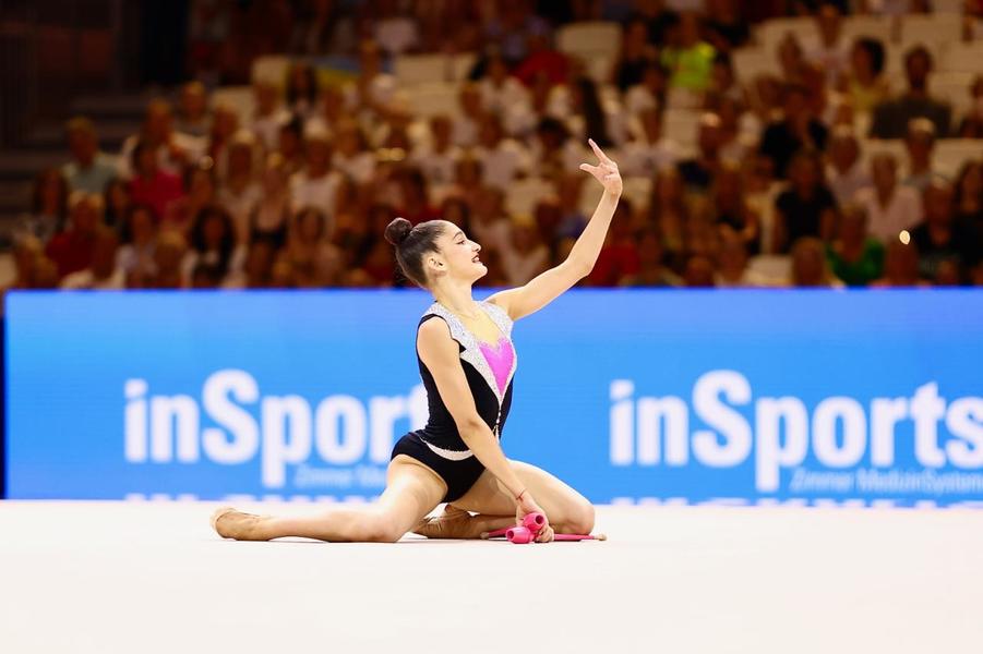 Azerbaijani gymnast competes at World Championships in Frankfurt (PHOTO)
