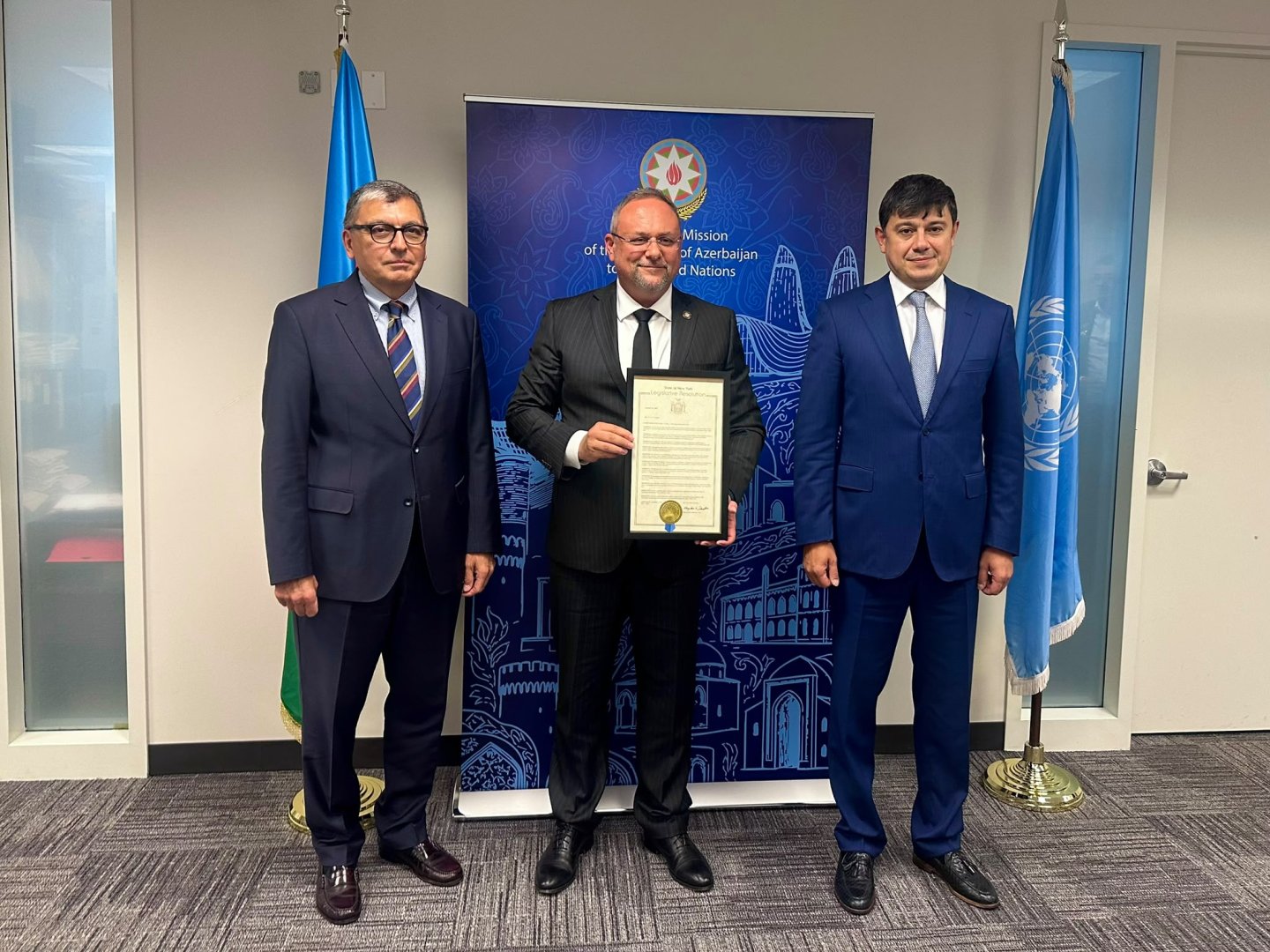 Azerbaijani diaspora committee's chief holds several meetings in New York (PHOTO)
