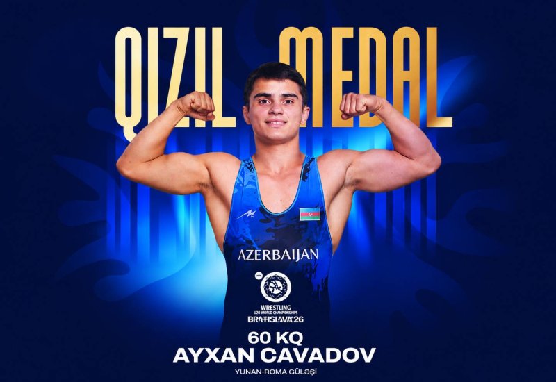 Azerbaijani wrestler becomes world champion for the second consecutive time