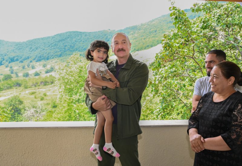 President Ilham Aliyev fulfills young resident's wish in Kichik Galaderesi village (VIDEO)