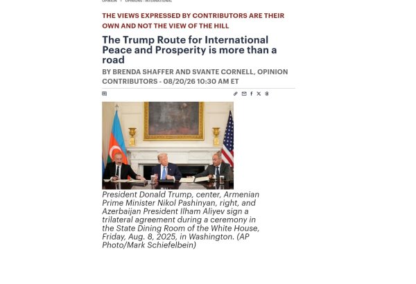 TRIPP opens way for US to strengthen its presence in Eurasia - The Hill