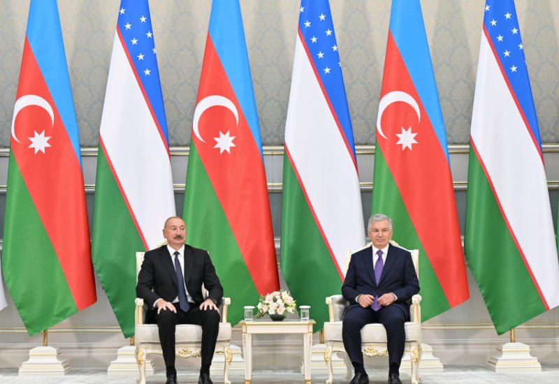 Award ceremony for President Ilham Aliyev and President of Uzbekistan held in Tashkent (PHOTO)