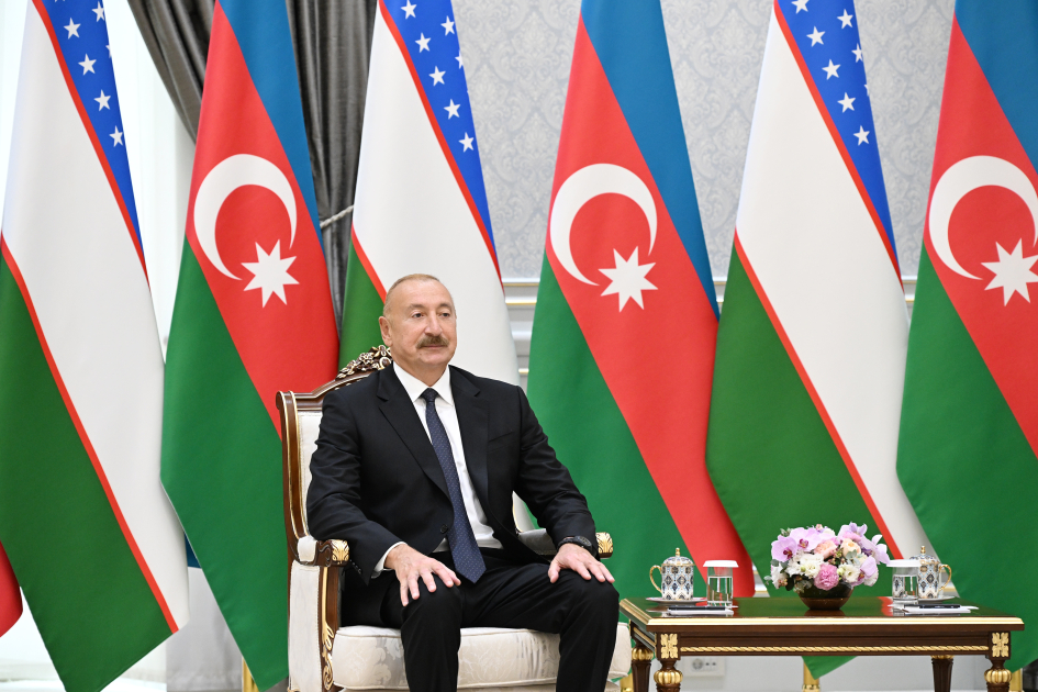 President Ilham Aliyev holds one-on-one meeting with President of Uzbekistan in Tashkent (PHOTO/VIDEO)