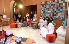 First Ladies of Azerbaijan and Uzbekistan visit “Okhunguzar” art space in Tashkent (PHOTO)