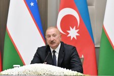 President Ilham Aliyev and President Shavkat Mirziyoyev make press statements (PHOTO/VIDEO)