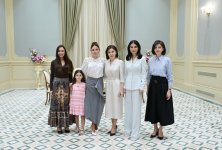 First Lady Mehriban Aliyeva and First Lady Ziroatkhon Mirziyoyeva hold one-on-one meeting over tea in Tashkent (PHOTO)