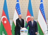 President Ilham Aliyev and President Shavkat Mirziyoyev attend opening and groundbreaking ceremonies for Azerbaijan-led projects in Uzbekistan (PHOTO)