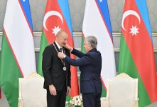 Award ceremony for President Ilham Aliyev and President of Uzbekistan held in Tashkent (PHOTO)