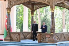 Official welcome ceremony held for President Ilham Aliyev in Tashkent (PHOTO)