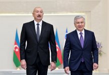 Official welcome ceremony held for President Ilham Aliyev in Tashkent (PHOTO)