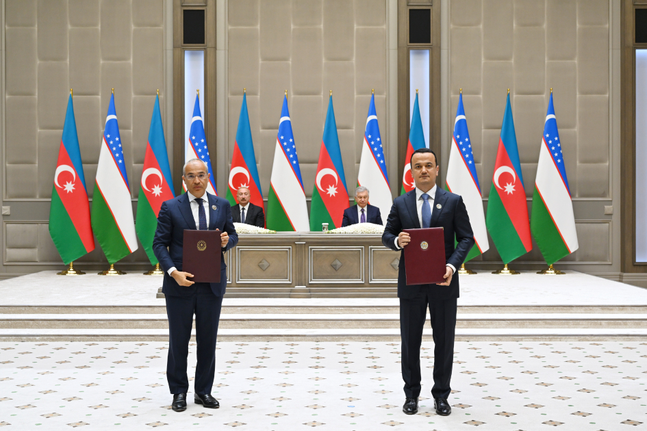 Ceremony for signing and exchanging Azerbaijan–Uzbekistan documents held in Tashkent (PHOTO)