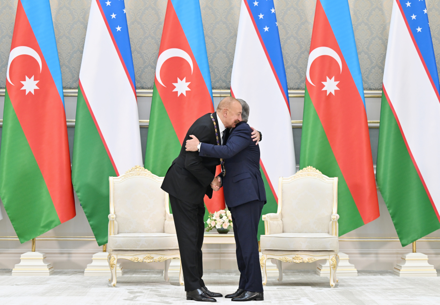 Award ceremony for President Ilham Aliyev and President of Uzbekistan held in Tashkent (PHOTO)