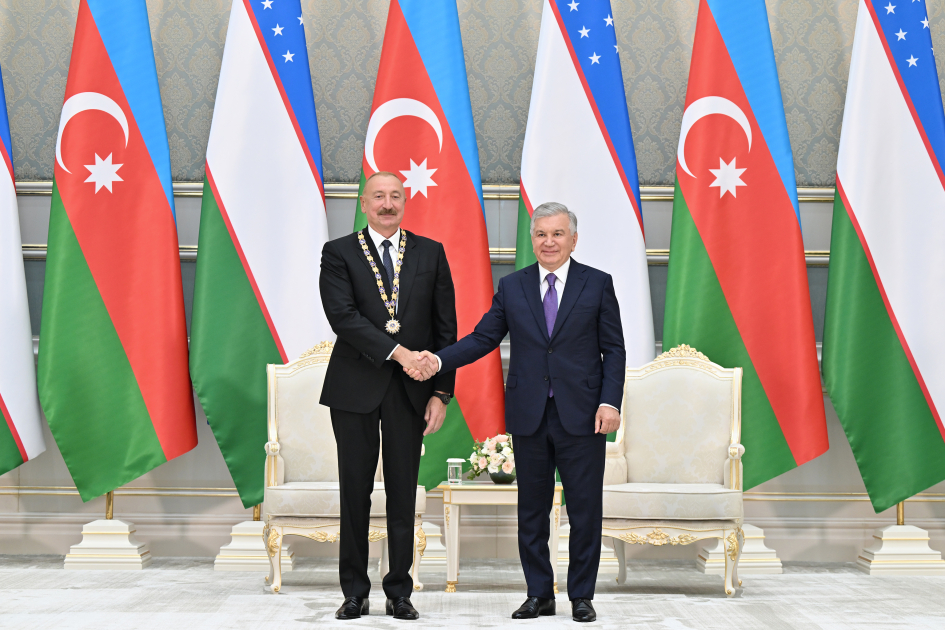 Award ceremony for President Ilham Aliyev and President of Uzbekistan held in Tashkent (PHOTO)
