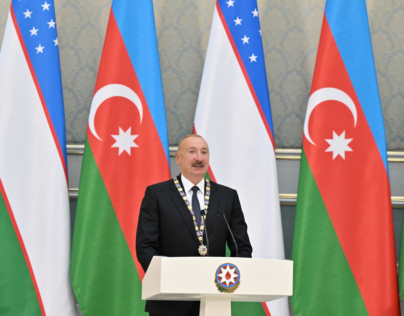Award ceremony for President Ilham Aliyev and President of Uzbekistan held in Tashkent (PHOTO)