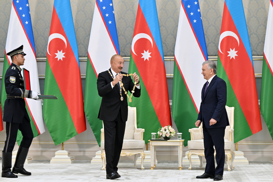 Award ceremony for President Ilham Aliyev and President of Uzbekistan held in Tashkent (PHOTO)