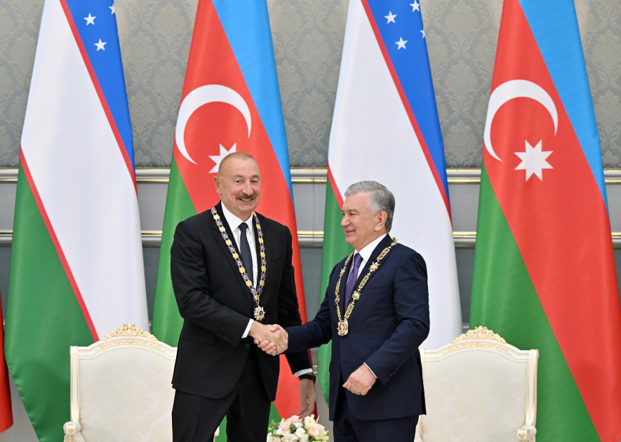 Award ceremony for President Ilham Aliyev and President of Uzbekistan held in Tashkent (PHOTO)
