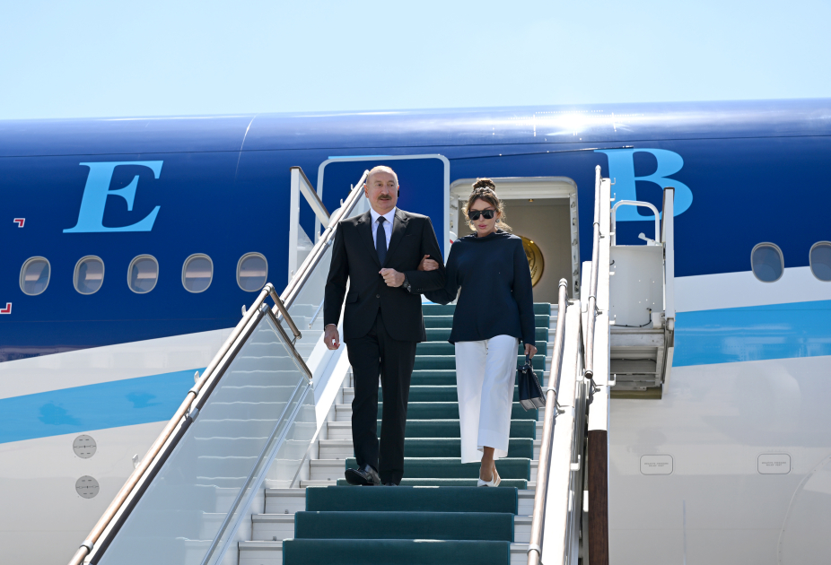 President Ilham Aliyev arrives in Uzbekistan on state visit (PHOTO/VIDEO)