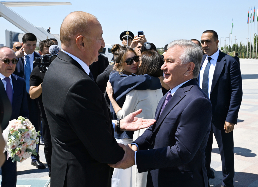 President Ilham Aliyev arrives in Uzbekistan on state visit (PHOTO/VIDEO)