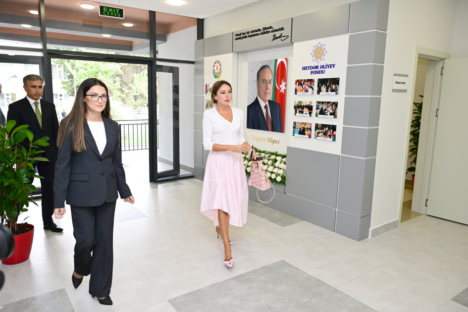 First VP Mehriban Aliyeva and her daughters, Leyla Aliyeva and Arzu Aliyeva, attend opening of nursery-kindergarten No. 352 in Baku (PHOTO)