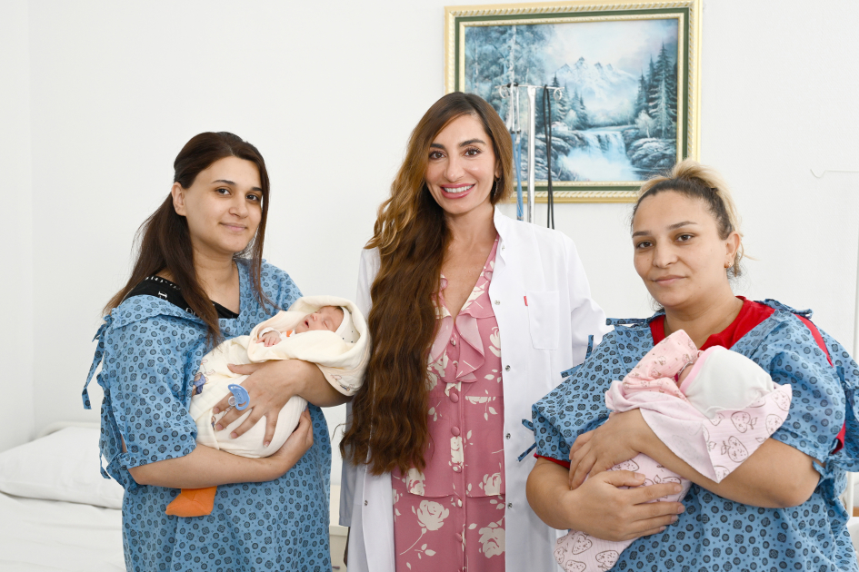 First Vice-President Mehriban Aliyeva, her daughters Leyla Aliyeva and Arzu Aliyeva visit the Scientific Research Institute of Pediatrics (PHOTO)
