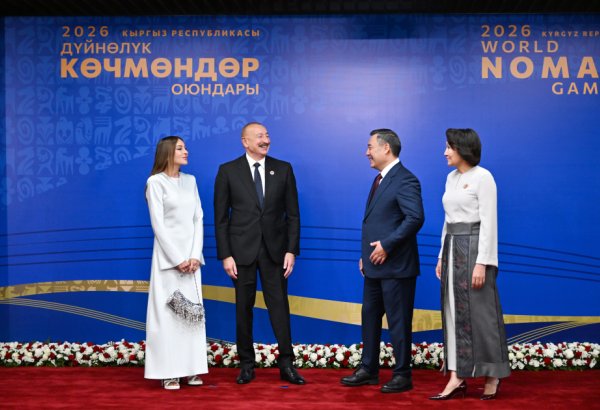 President Ilham Aliyev, and First Lady Mehriban Aliyeva attend opening ceremony of 6th World Nomad Games in Bishkek (PHOTO/VIDEO)