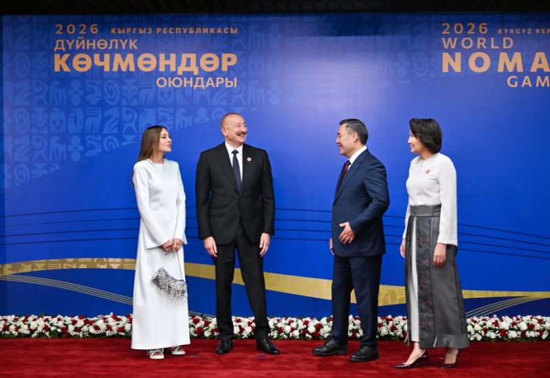 President Ilham Aliyev, and First Lady Mehriban Aliyeva attend opening ceremony of 6th World Nomad Games in Bishkek (PHOTO/VIDEO)