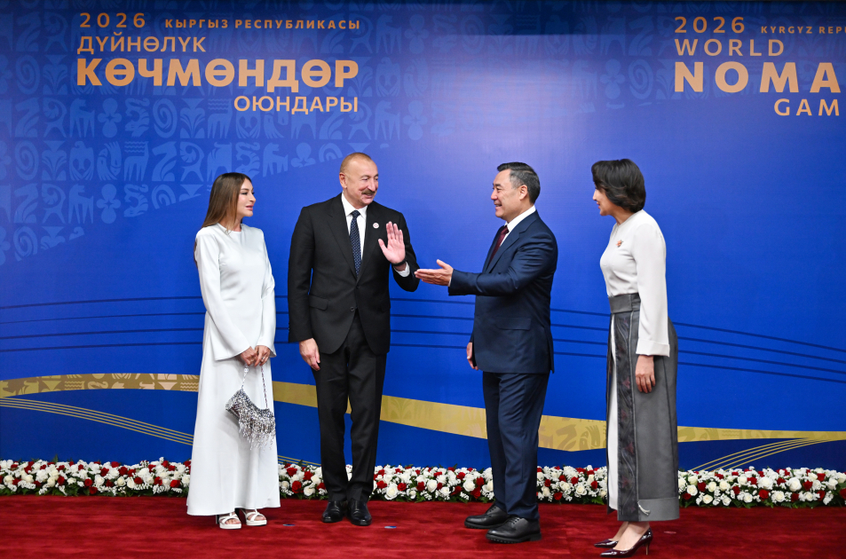 President Ilham Aliyev, and First Lady Mehriban Aliyeva attend opening ceremony of 6th World Nomad Games in Bishkek (PHOTO/VIDEO)