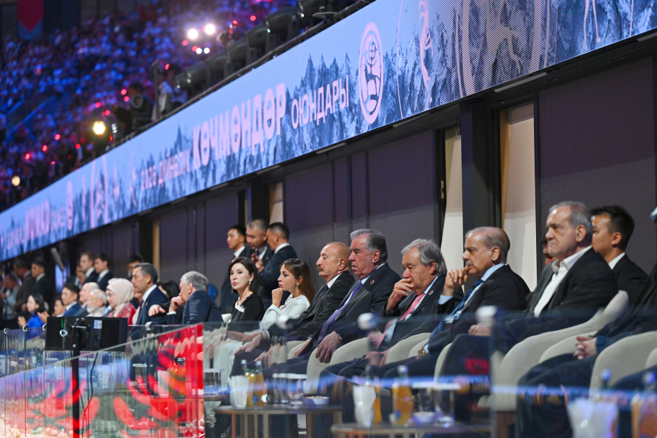 President Ilham Aliyev, and First Lady Mehriban Aliyeva attend opening ceremony of 6th World Nomad Games in Bishkek (PHOTO/VIDEO)