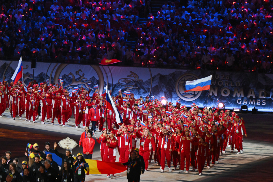 President Ilham Aliyev, and First Lady Mehriban Aliyeva attend opening ceremony of 6th World Nomad Games in Bishkek (PHOTO/VIDEO)