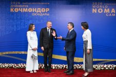 President Ilham Aliyev, and First Lady Mehriban Aliyeva attend opening ceremony of 6th World Nomad Games in Bishkek (PHOTO/VIDEO)