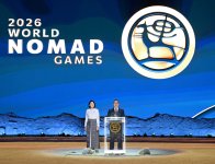 President Ilham Aliyev, and First Lady Mehriban Aliyeva attend opening ceremony of 6th World Nomad Games in Bishkek (PHOTO/VIDEO)