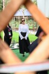First Lady Mehriban Aliyeva views exhibition of handicrafts by masters of decorative and applied arts in Bishkek (PHOTO)