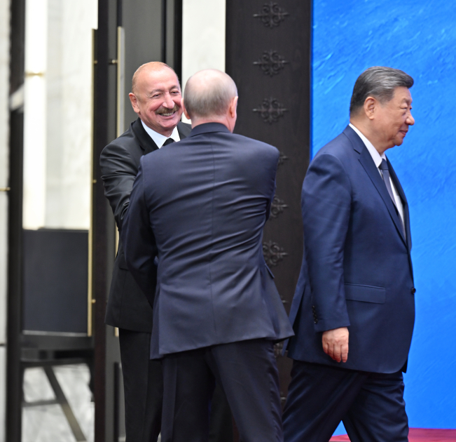 President Ilham Aliyev attends SCO Plus format meeting (PHOTO)