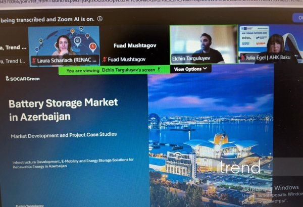 Azerbaijan's SOCAR Green shares plans to develop battery energy storage systems