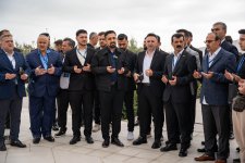 Azerbaijani religious figures visit Victory Monument in Baku (PHOTO)