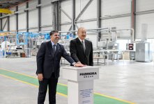 President Ilham Aliyev attends opening of paper and hygiene products manufacturing facility in Garadagh district (PHOTO)